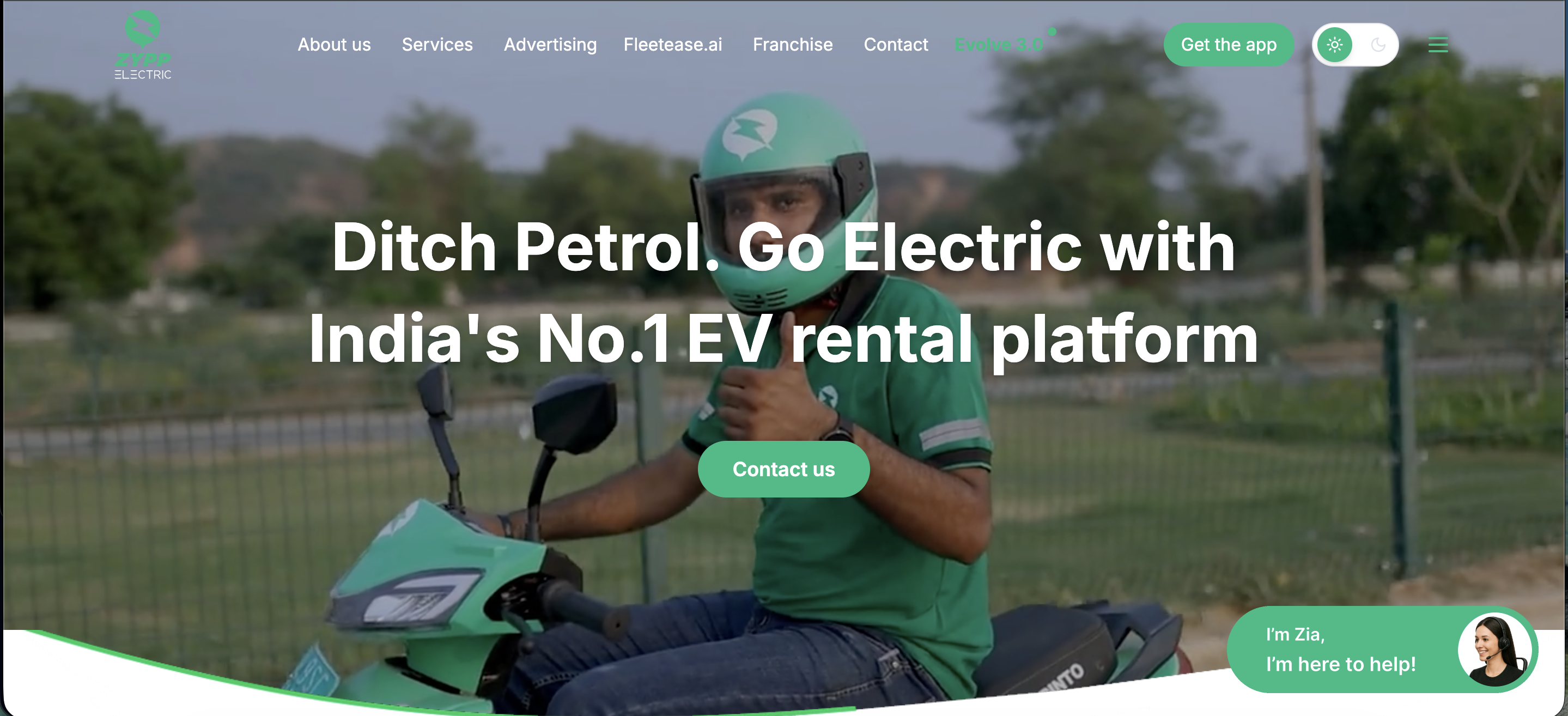 Zypp Electric website